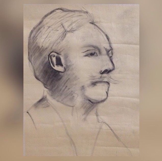 640x635 Quinn Lysek Art Old Man Sketch - Old Man Sketch