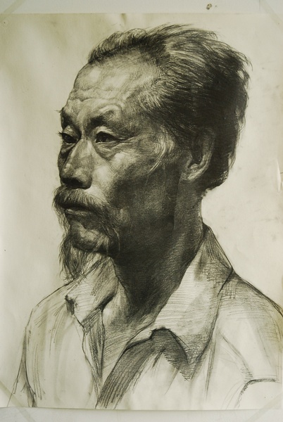 402x600 Crazy Old Man Sketch - Old Man Sketch