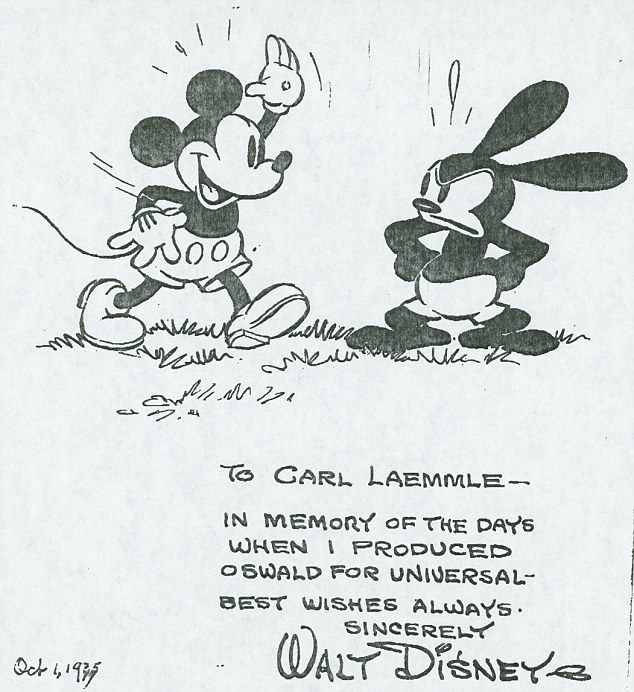 634x692 Mickey Mouse Predecessor Oswald The Rabbit 1928 Walt Disney - Old Mickey Mouse Sketch