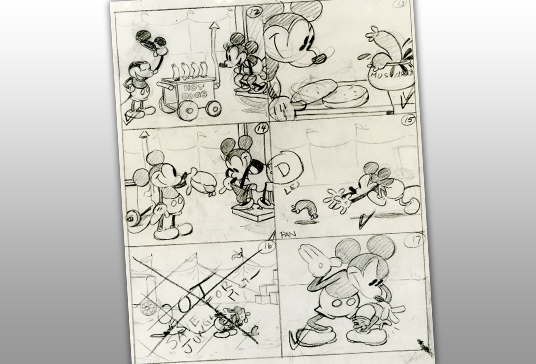 536x364 Walt Disney Reminisces About Early Mickey Mouse Artwork - Old Mickey Mouse Sketch