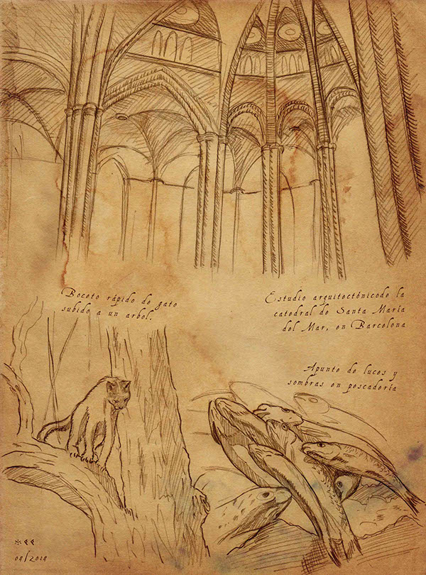 600x810 Fusion Ii On Pantone Canvas Gallery - Old Paper Sketch