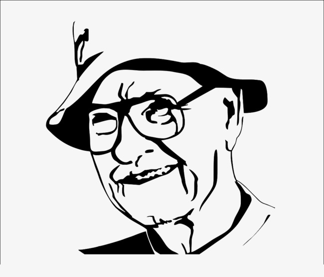 650x555 Silhouette Portrait Of Elderly, Portrait, Old People, Sketch Png - Old People Sketch