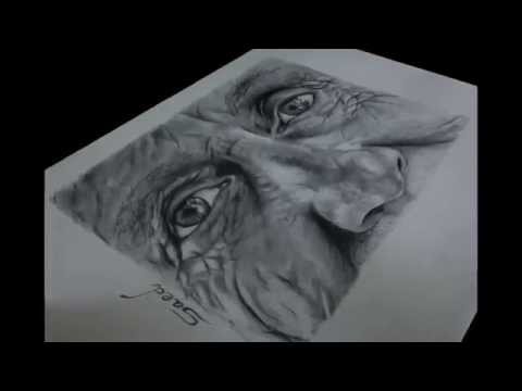 480x360 Old Man Drawing - Old People Sketch