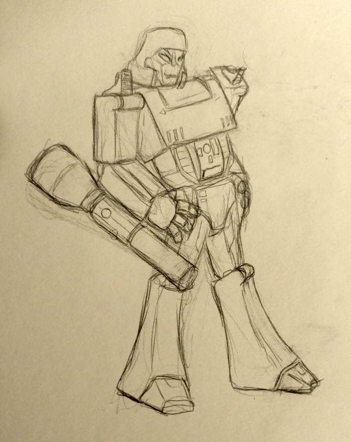 700x883 Megatron Old School Sketch By Packratprincess - Old School Sketch