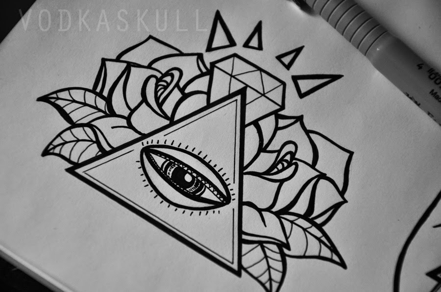 900x596 Ninja Rulez Old School H O R U S Eye - Old School Sketch