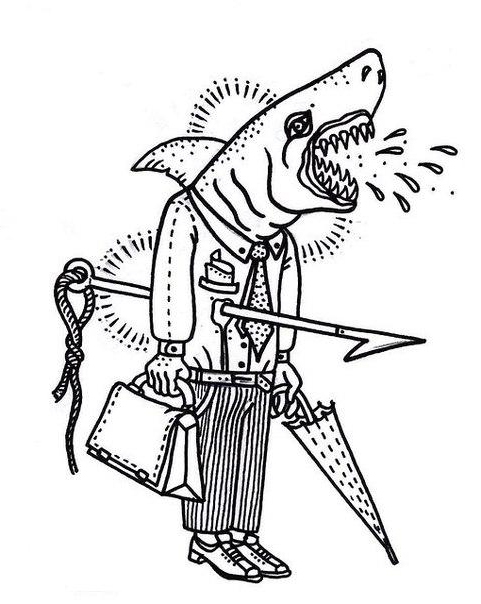 481x604 Ofice Shark Tattoo Sketch Best Tattoo Ideas Gallery - Old School Sketch