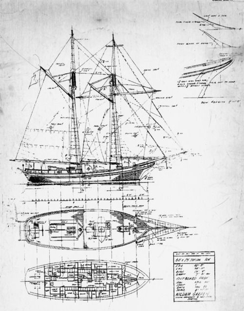 500x636 Old Ship Blueprints. These Could Be Made Into Shades! ) Cut - Old Ship Sketch
