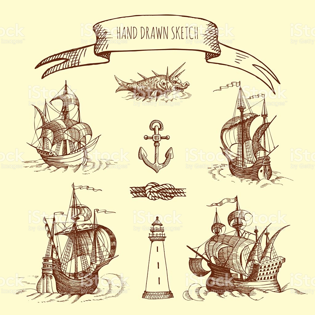 1024x1024 Collection Of Old Ship Map Drawing High Quality, Free - Old Ship Sketch