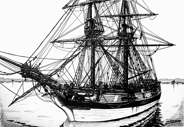 600x416 The Old Ship On Behance - Old Ship Sketch