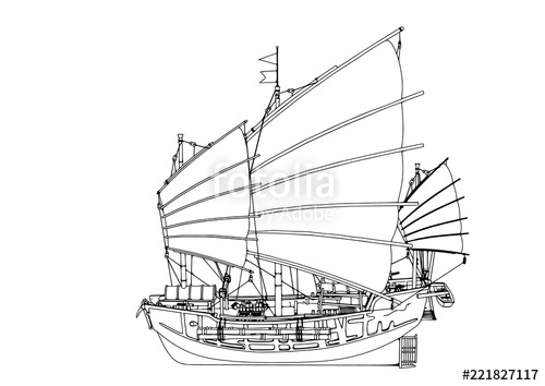 500x354 Sketch Of An Old Ship Vector Stock Image And Royalty Free Vector - Old Ship Sketch