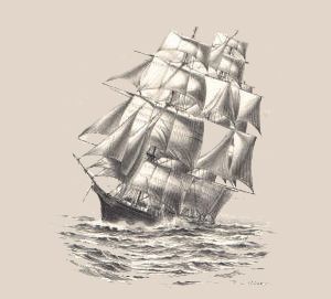300x271 Easy Old Ship Drawing On My Way To Albion Tattoos - Old Ship Sketch