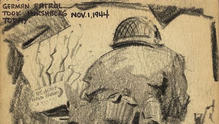770x437 Sketches Of Wwii Made By A 21 Year Old Soldier Serving In The Conflict - Old Sketches