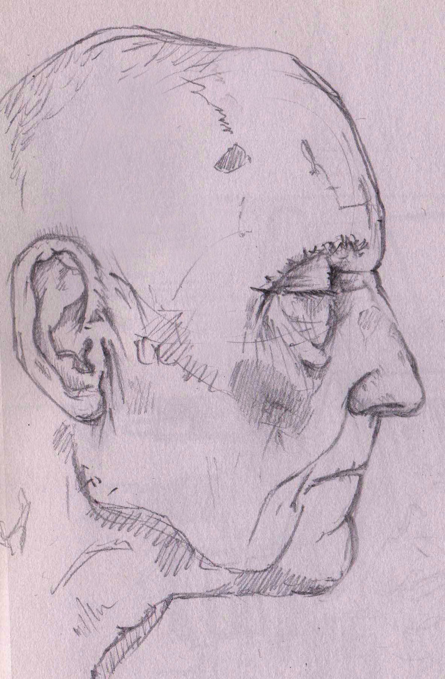 900x1372 Old Man Sketch - Old Sketches