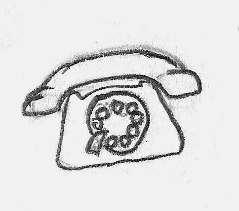 484x428 My Graphic Warehouse An Old Telephone - Old Telephone Sketch