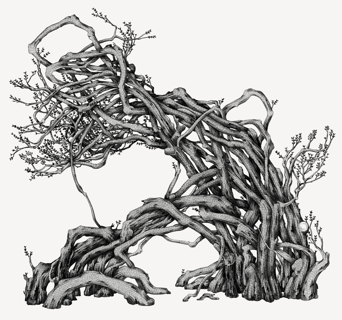 670x626 The Old Tree - Old Tree Sketch