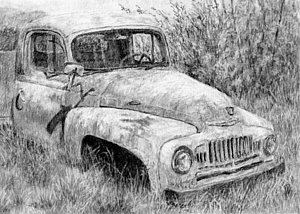 300x214 Old Truck Drawings Fine Art America - Old Truck Sketch