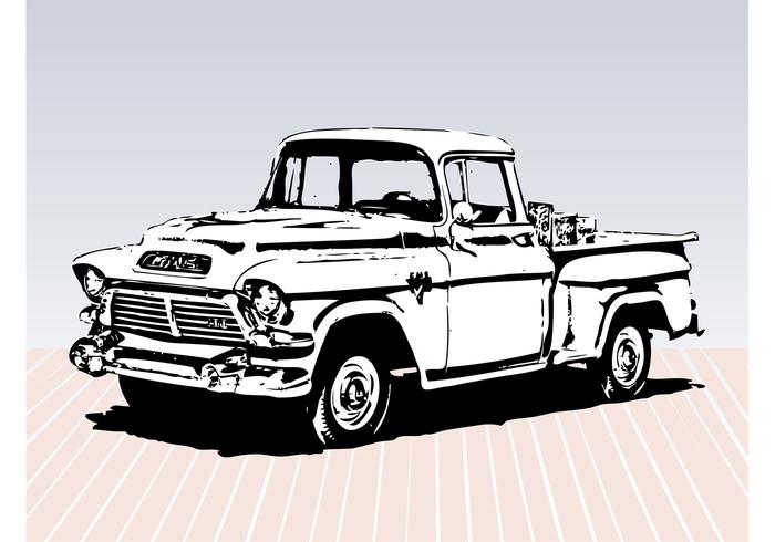 700x490 Old Truck Sketch - Old Truck Sketch