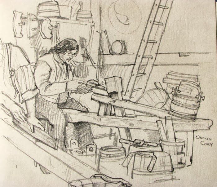 700x603 Gurney Journey Sketches From Old Sturbridge Village - Old Village Sketch