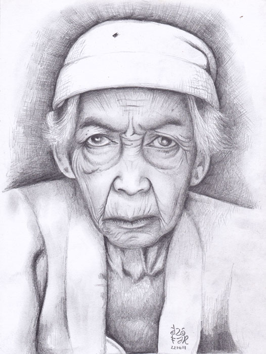 526x700 Old Lady Sketch By Ndop - Old Woman Sketch