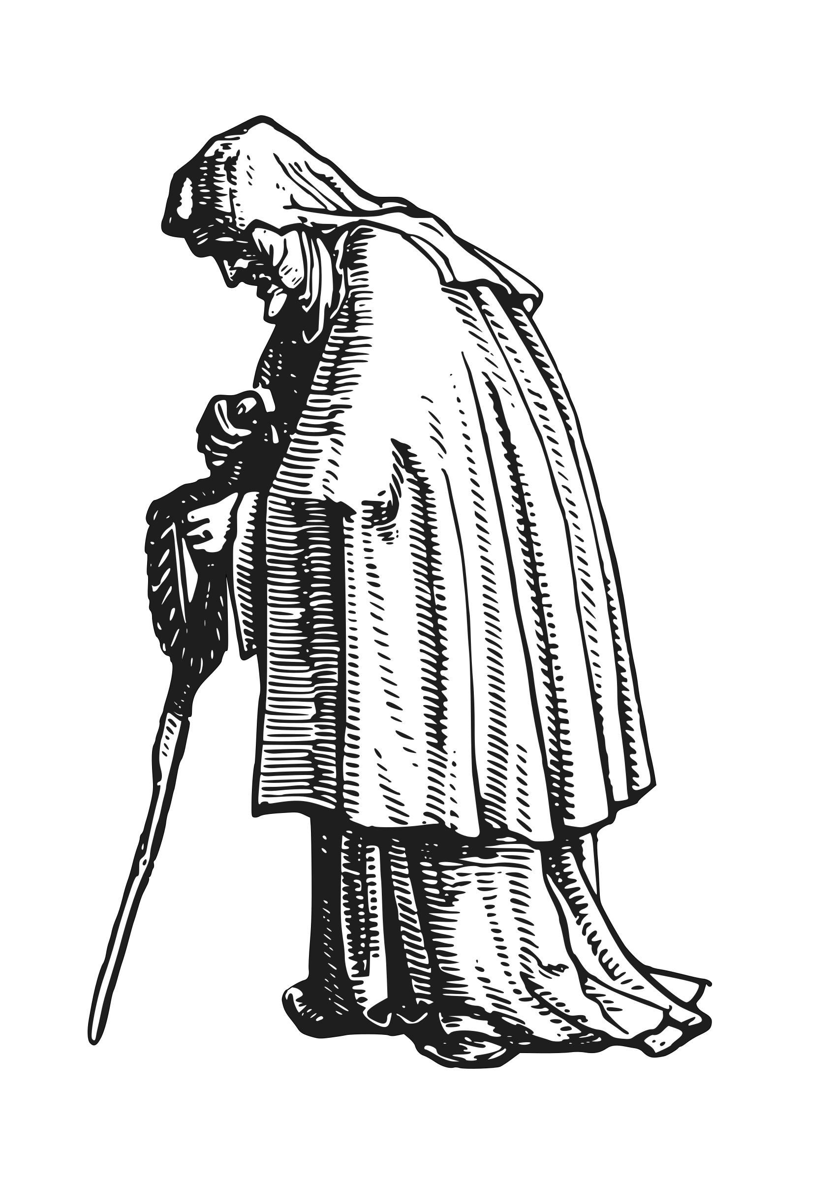 1697x2400 Old Woman Png Black And White Transparent Old Woman Black And - Old Woman Sketch