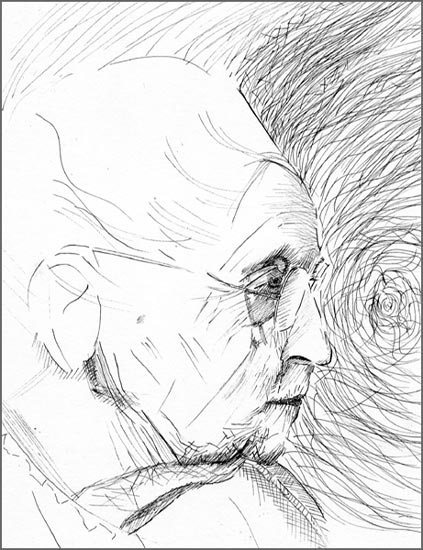 423x550 Old Woman Sketch - Old Woman Sketch