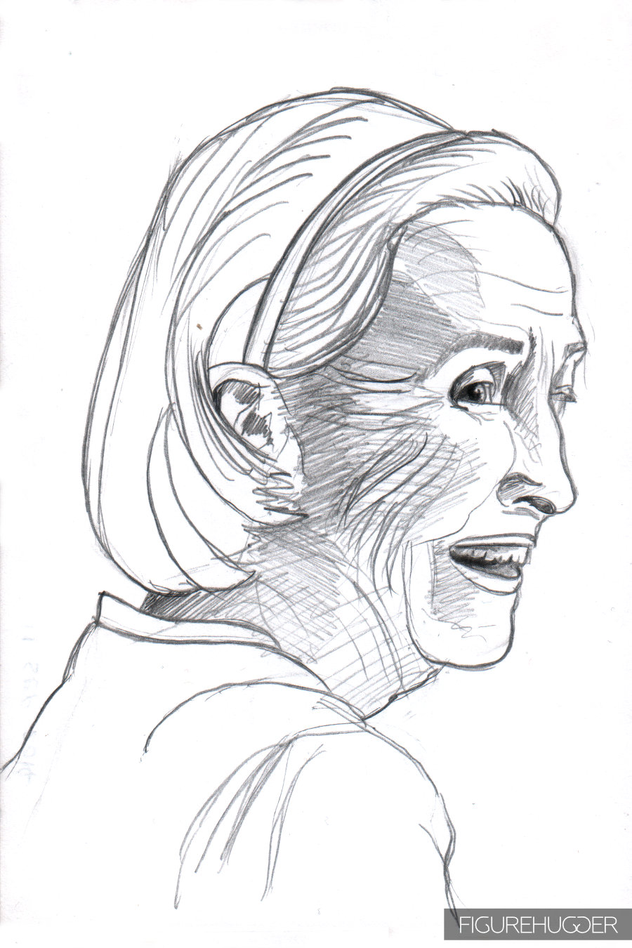 900x1350 Portrait Of And Old Woman Figurehugger - Old Woman Sketch
