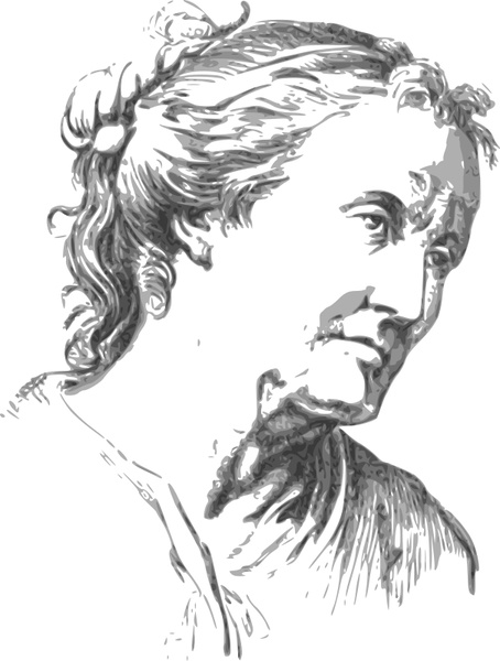 454x600 Face Expression Old Woman Free Vector In Open Office Drawing Svg - Old Woman Sketch