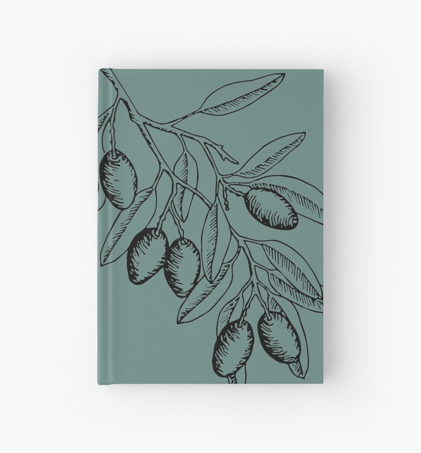 827x889 Olive Branch In Ink Hardcover Journals By Redfinchdesigns Redbubble - Olive Branch Sketch