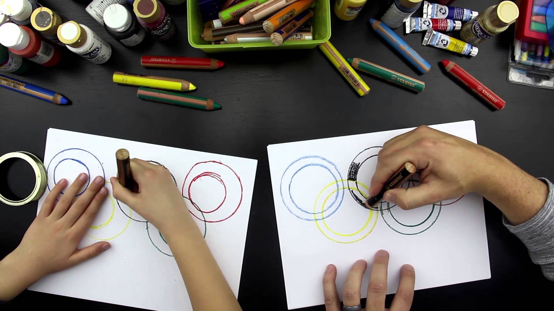 1920x1080 How To Draw The Olympic Rings - Olympic Rings Sketch