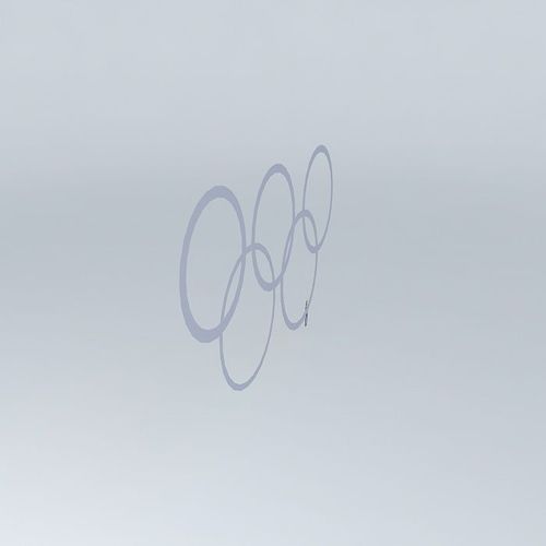 500x500 Olympic Rings 3d Model Cgtrader - Olympic Rings Sketch