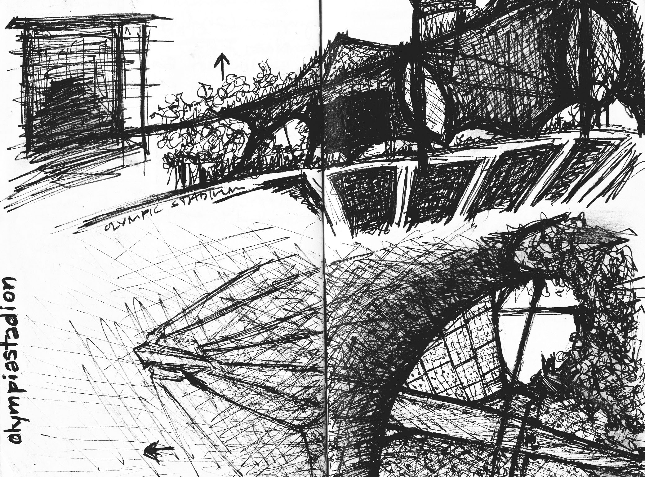 2080x1540 Olympic Stadium Sketch, Munich, Germany Megan Ward - Olympic Sketch