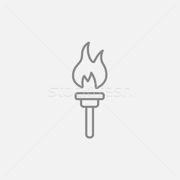 600x600 Olympic Torch Stock Vectors, Illustrations And Cliparts Stockfresh - Olympic Torch Sketch