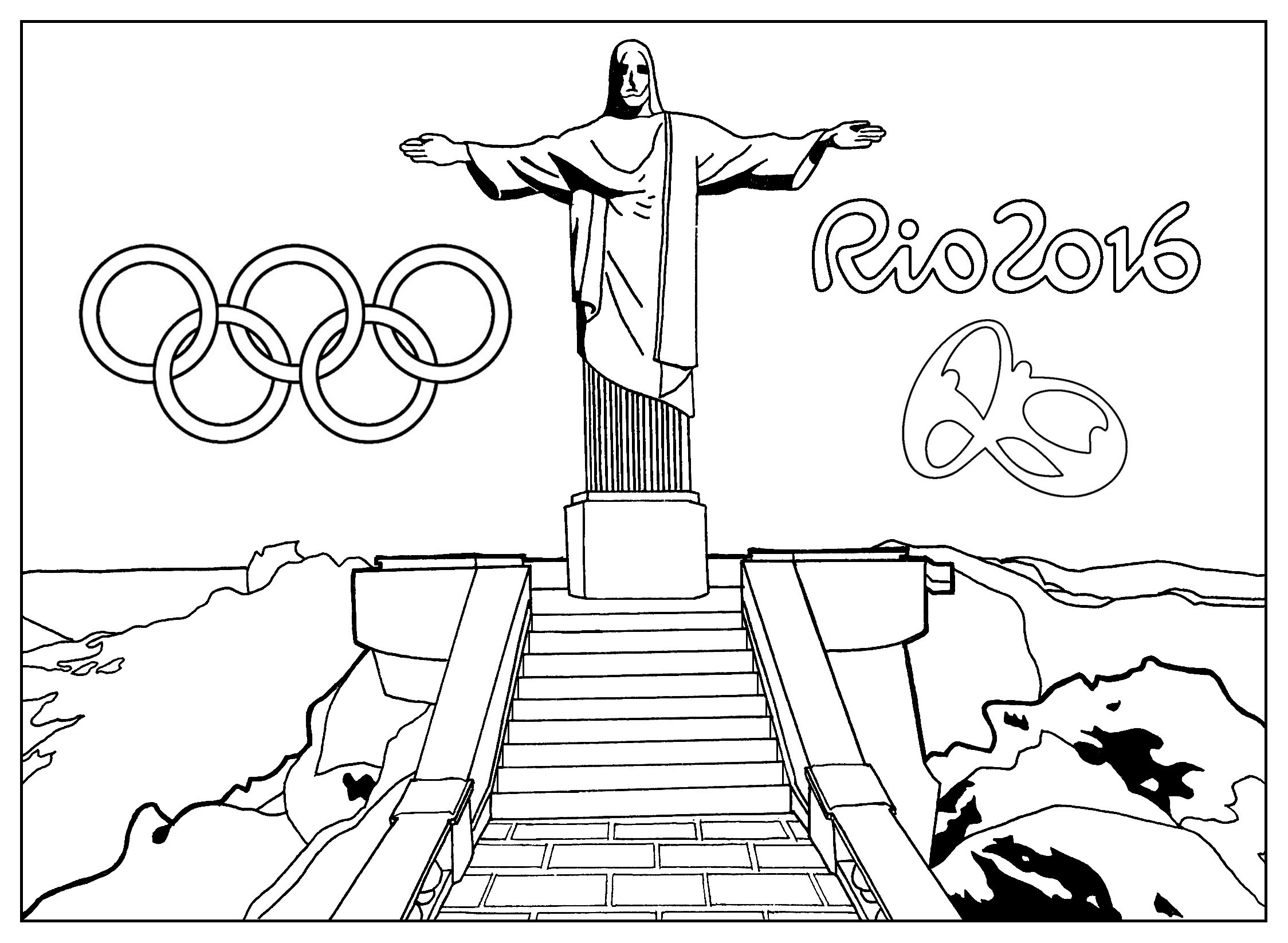 2248x1646 Rio 2016 Olympic Games Christ The Redeemer Statue - Olympics Sketch