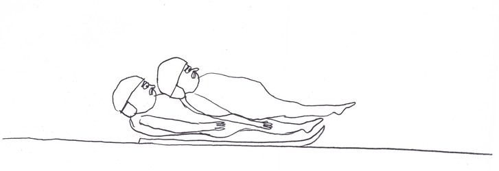 727x250 Winning And Luging Illustrations Of Doubles Luge - Olympics Sketch