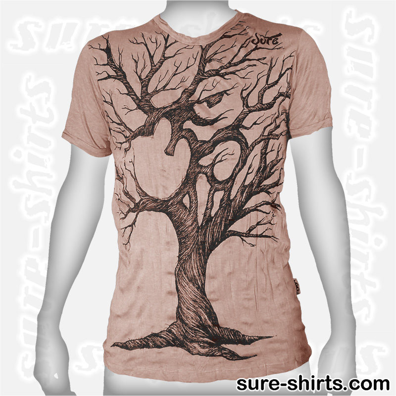 800x800 Om Tree Sketch (Beige) Shirt By Sure Thailand - Om Sketch
