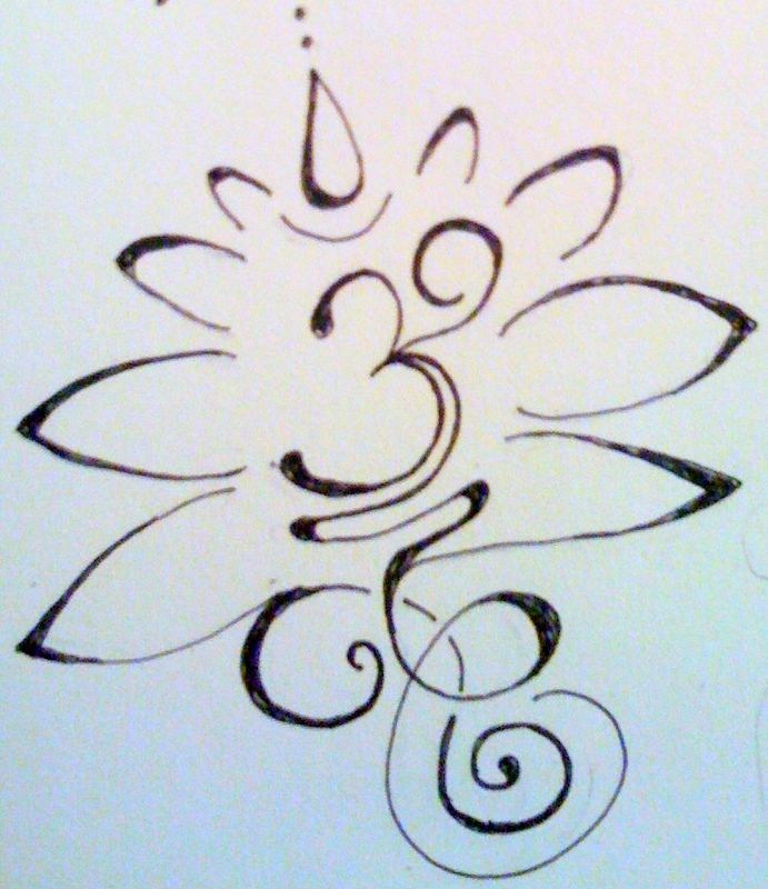 691x800 Om Lotus Original Tattoo Design Sketch. - Om Sketch