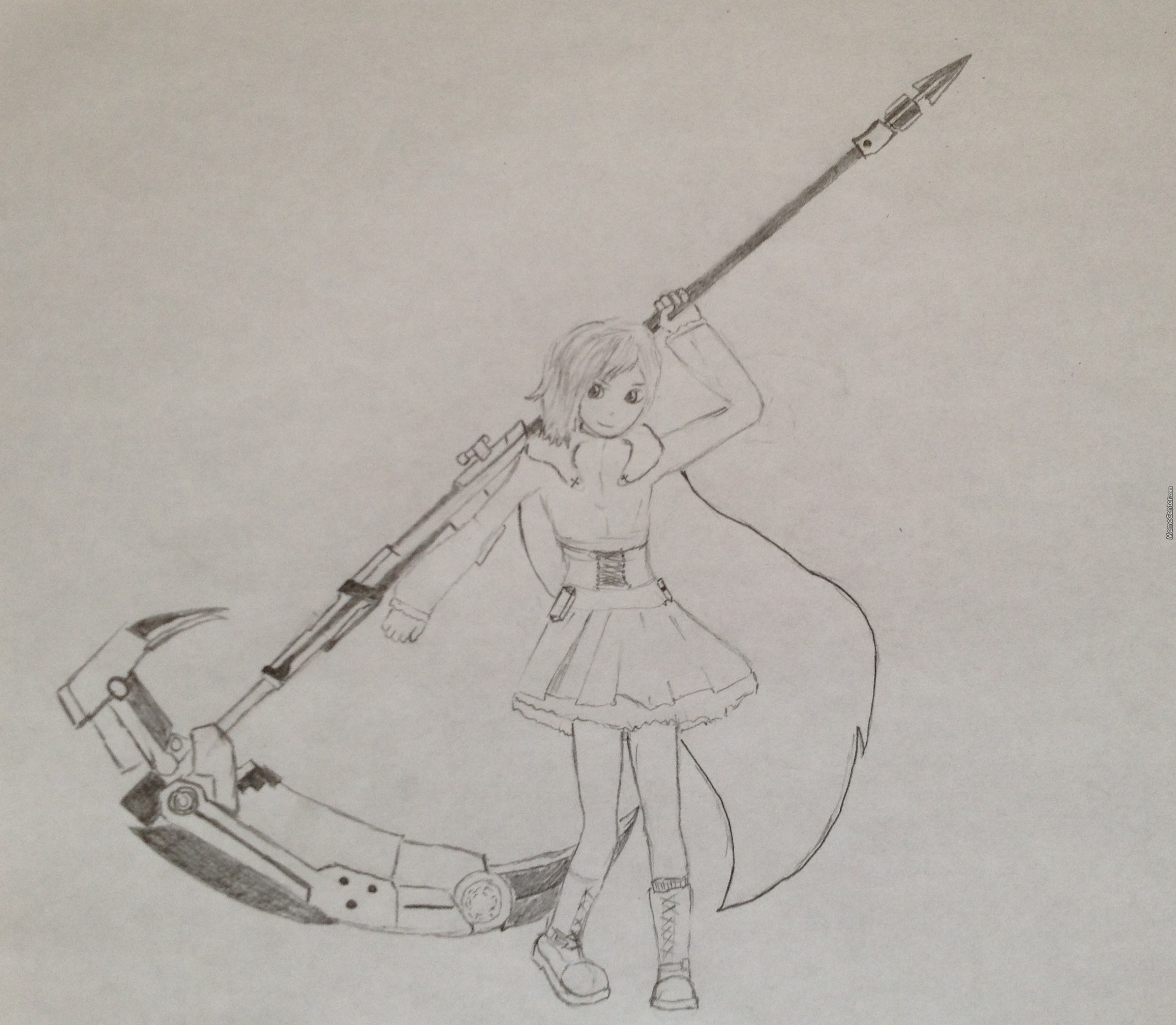 2430x2118 Rwby Sketch Colored Version Will Be Uploaded Om My Main Account By - Om Sketch