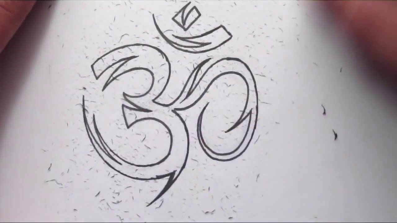1280x720 How To Draw A Tribal Om Symbol Tattoo Design - Om Sketch