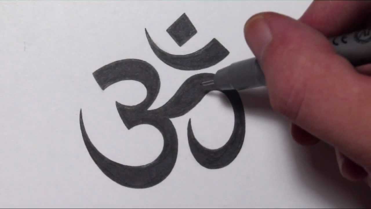 1280x720 How To Draw An Om Symbol - Om Symbol Sketch