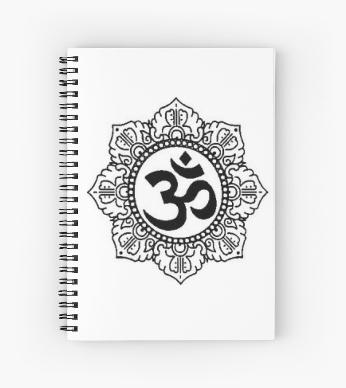 1171x1313 Mandala With Om Symbol Spiral Notebooks By Ravanna Lotus Redbubble - Om Symbol Sketch