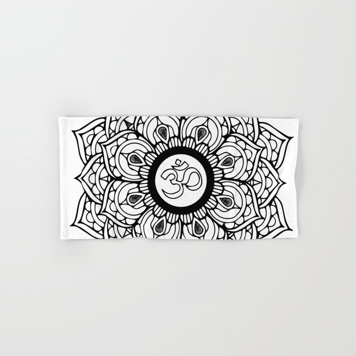 700x700 Om Hindu Sacred Sound Symbol Mandala Hand Amp Bath Towel By - Om Symbol Sketch