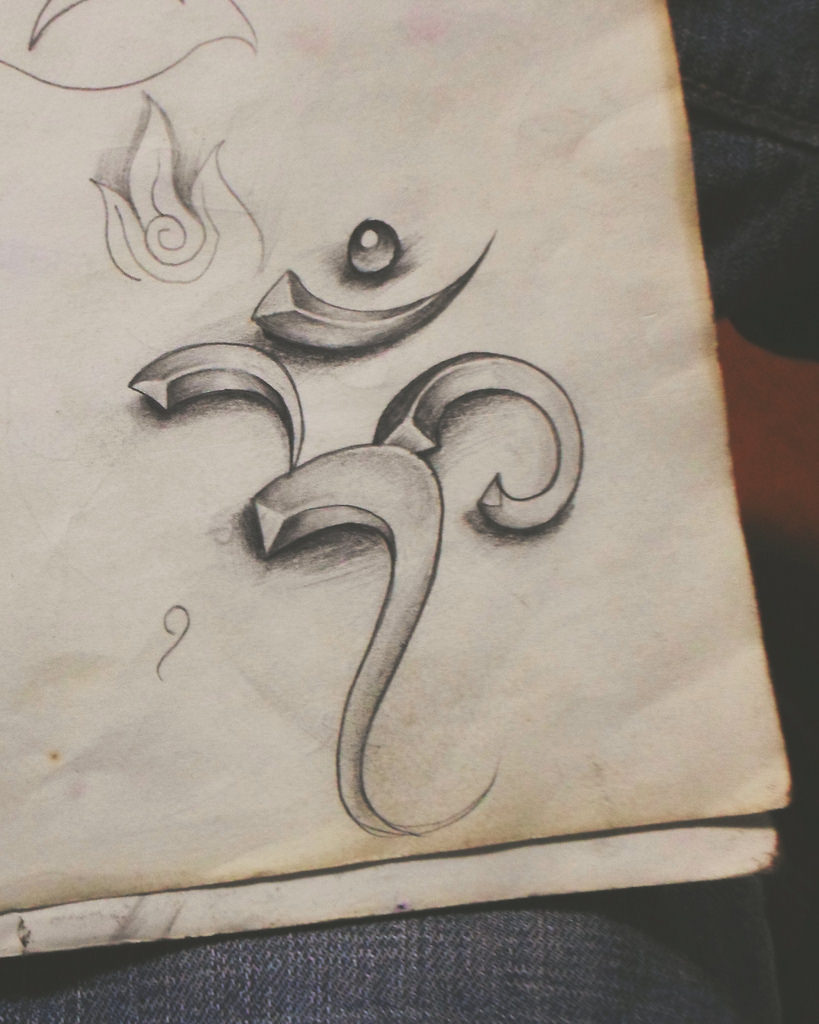 819x1024 Om Sketch... Bhavesh Kalma 13th Ink - Om Symbol Sketch