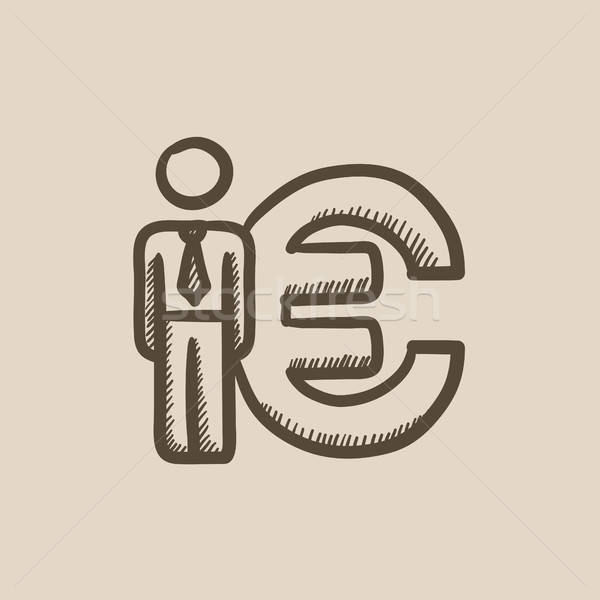 600x600 Om De Afaceri Euro Simbol - Om Symbol Sketch