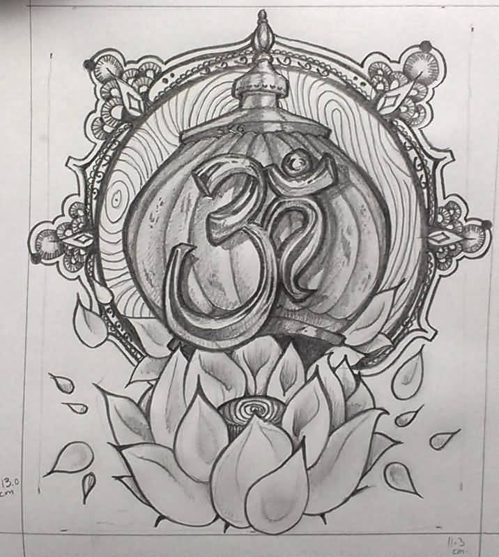 716x798 Hinduism Tattoo Perfect Om Sketch - Om Symbol Sketch