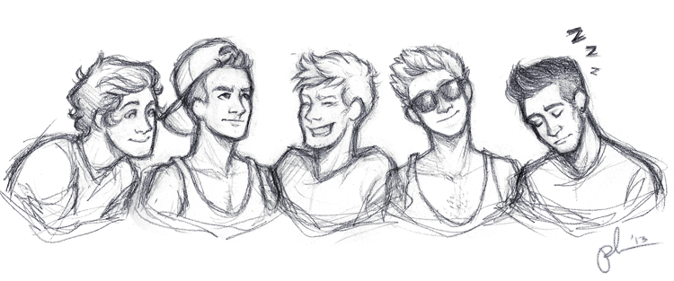 750x313 One Direction Sketch This Is Really Good Art One - One Direction Sketch