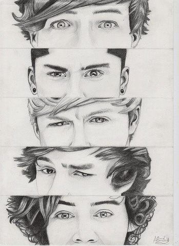 349x480 Pencil Drawing - One Direction Sketch