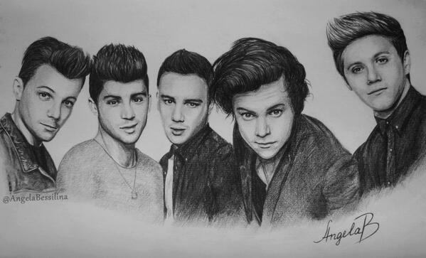 One Direction Sketch at PaintingValley.com | Explore collection of One ...