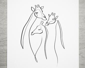 340x270 Line Drawing Etsy - One Line Sketch