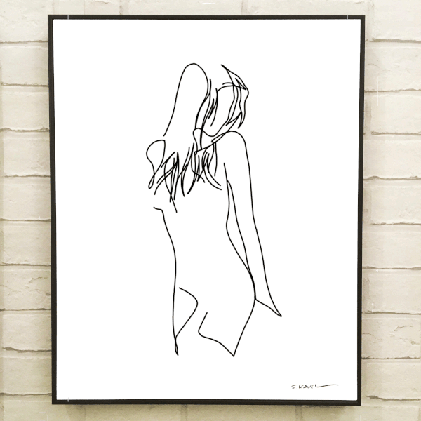 600x600 20 Years Art Print Inspired By Mark Twain Fran Leavey Fab Cow - One Line Sketch