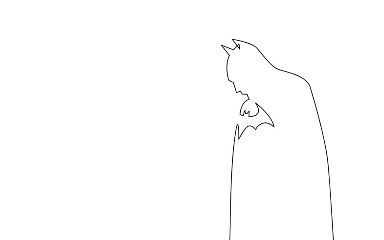 785x490 Single Line Batman Drawing Is Simply Awesome - One Line Sketch